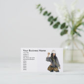 Sjabloon voor bouwwerkkaart visitekaartje (Staand voorkant)