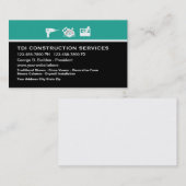 Sjabloon voor bouwwerkkaart visitekaartje (Voorkant / Achterkant)