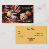 sjabloon voor brei- en haakwerk visitekaartje (Voorkant / Achterkant)