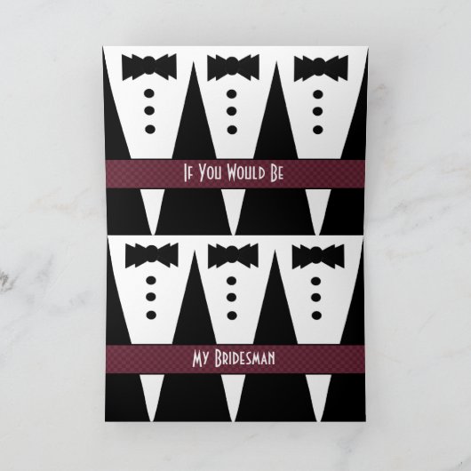 Sjabloon voor BRIDESMAN Uitnodiging - 3 Smokingen (Binnen)