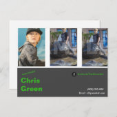 Sjabloon voor Briefkaart van postkop Actor-Model (Voorkant / Achterkant)