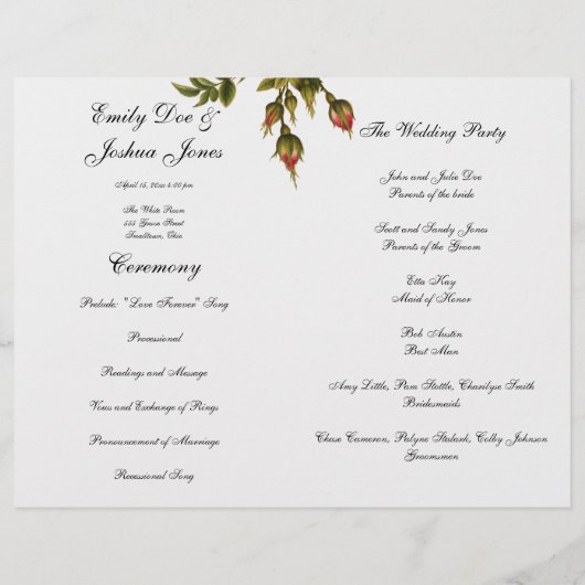 Sjabloon voor bruiloft (Achterkant)