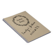 Sjabloon voor bruiloft Guest Book Kraft Rustic Notitieboek (Rechterzijde)