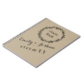 Sjabloon voor bruiloft Guest Book Kraft Rustic Notitieboek (Linkerzijde)