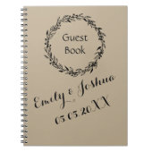 Sjabloon voor bruiloft Guest Book Kraft Rustic Notitieboek (Voorkant)