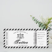 Sjabloon voor cadeaubon voor een tattoo op maat kaart (Staand voorkant)