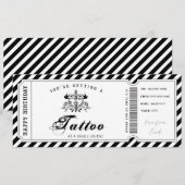 Sjabloon voor cadeaubon voor een tattoo op maat kaart (Voorkant / Achterkant)