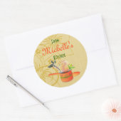 Sjabloon voor cadeaukaart bij gebakken waren ronde sticker (Envelop)