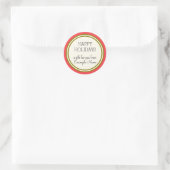 Sjabloon voor cadeaukaart vakantie ronde sticker (Tas)