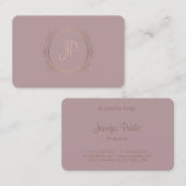 Sjabloon voor calligrafisch script Modern Monogram Visitekaartje (Voorkant / Achterkant)