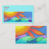 Sjabloon voor Colorful Ocean Business Card Visitekaartje (Voorkant / Achterkant)