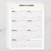 Sjabloon voor dagelijkse planner (Achterkant)