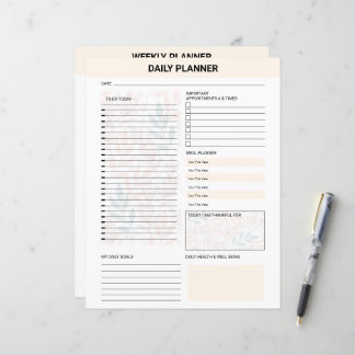 Sjabloon voor dagelijkse planner
