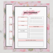 Sjabloon voor dagelijkse planner (Voorkant / Achterkant)