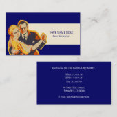 Sjabloon voor  dansinstructeur visitekaartje (Voorkant / Achterkant)