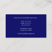 Sjabloon voor  dansinstructeur visitekaartje (Achterkant)