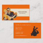 Sjabloon voor  dansinstructeur visitekaartje (Voorkant / Achterkant)