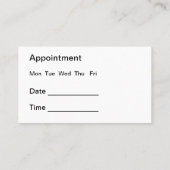 Sjabloon voor de aanwijzing van tandheelkundige im visitekaartje (Achterkant)