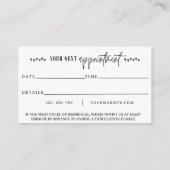 Sjabloon voor de benoemingskaart, modern Kaart des Visitekaartje (Achterkant)