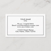 sjabloon voor de staatskaart van Florida Visitekaartje (Achterkant)