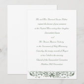 Sjabloon voor de uitnodiging tot katholieke wedden (Voorkant / Achterkant)