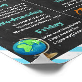 Sjabloon voor de waardering van vliegtuigleraren poster (Hoek)