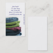 Sjabloon voor de wasbedrijfskaart visitekaartje (Voorkant / Achterkant)