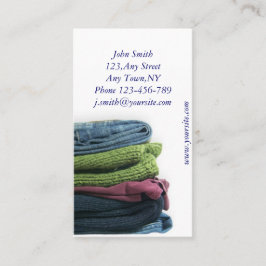 Sjabloon voor de wasbedrijfskaart visitekaartje