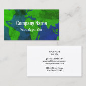 sjabloon voor de wereldkaart van de aarde visitekaartje (Voorkant / Achterkant)