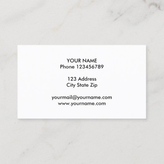 Sjabloon voor diëtititititische voedingsdeskundige visitekaartje (Achterkant)