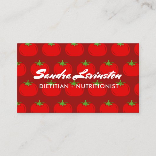 Sjabloon voor diëtititititische voedingsdeskundige visitekaartje (Voorkant)