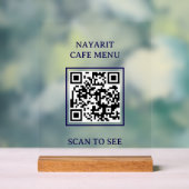 Sjabloon voor digitaal menu met QR-code Acryl Bord (Neutraal)