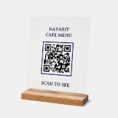 Sjabloon voor digitaal menu met QR-code Acryl Bord (Hoek)