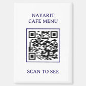 Sjabloon voor digitaal menu met QR-code Magneet (Voorkant)