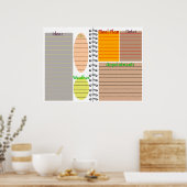 Sjabloon voor digitale planner poster (Keuken)