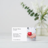 Sjabloon voor dokter- en hartkaart visitekaartje (Staand voorkant)