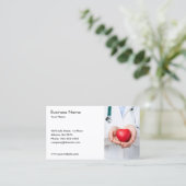 Sjabloon voor dokter- en hartkaartjes visitekaartje (Staand voorkant)