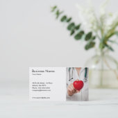 Sjabloon voor dokter- en hartkaartjes visitekaartje (Staand voorkant)