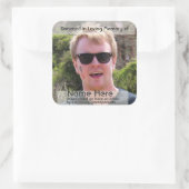 Sjabloon voor Donatie Bookplate Vierkante Sticker (Tas)