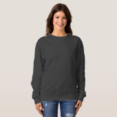 Sjabloon voor donkergrijs sweatshirt voor vrouwen (Voorkant volledig)