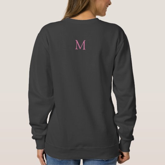 Sjabloon voor donkergrijs sweatshirt voor vrouwen (Achterkant)