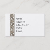 Sjabloon voor een externe Damasekaart Visitekaartje (Achterkant)