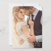 Sjabloon voor een minimalistische bruiloft kaart (Voorkant)