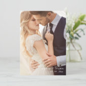 Sjabloon voor een minimalistische bruiloft kaart (Staand voorkant)