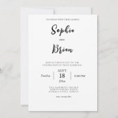 Sjabloon voor een minimalistische bruiloft kaart (Achterkant)