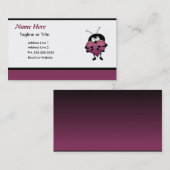 sjabloon voor een schattige bug-kaart visitekaartje (Voorkant / Achterkant)