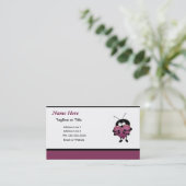 sjabloon voor een schattige bug-kaart visitekaartje (Staand voorkant)