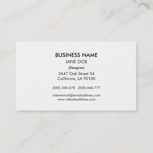 Sjabloon voor een schone zakelijke kaart visitekaartje (Voorkant)