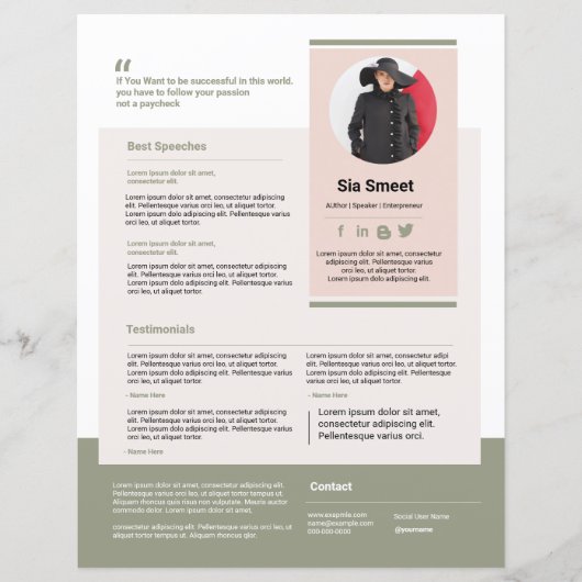 Sjabloon voor één vel luidspreker (Voorkant)