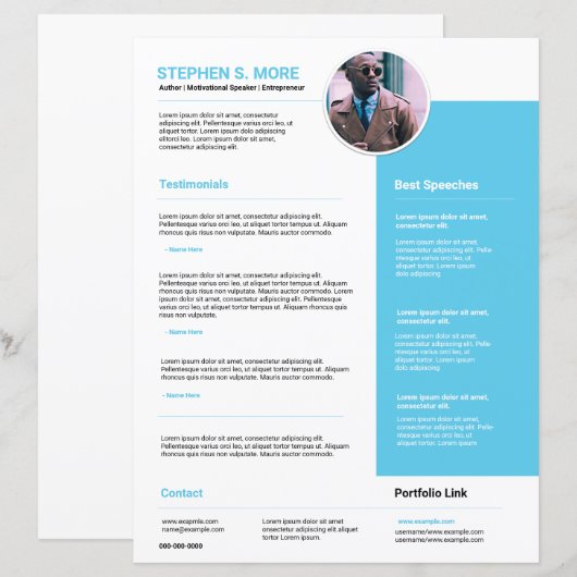 Sjabloon voor één vel luidspreker (Voorkant / Achterkant)